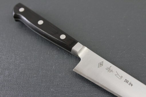 Japanese Chef Knife, Toshu super blue steel Aogami Super, petit knife 150mm, diagonal front view