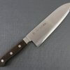 Japanese Chef Knife, Toshu super blue steel Aogami Super, Santoku multi-purpose knife 180mm, entire front view
