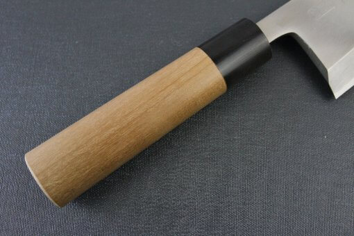 Japanese professional chef knife, Deba fillet knife, stainless steel 210mm, handle details