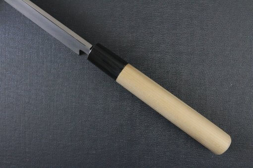 Japanese professional chef knife, Yanagiba Sushi knife, stainless steel 270mm, handle top view