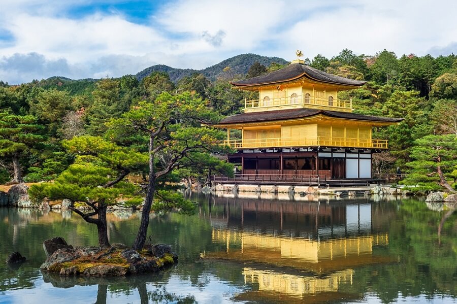 Kinkaku-ji temple, built with Kanazawa gold leaves