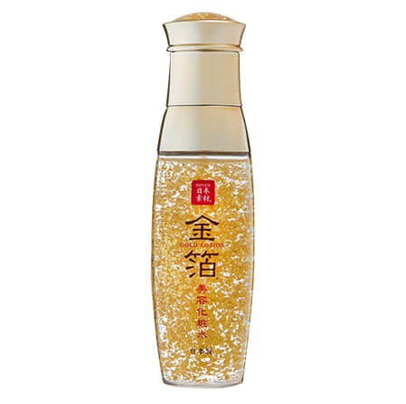 Kanazawa gold leafe, a Japanese traditional craftsmanship, lotion bottle with gold leaves