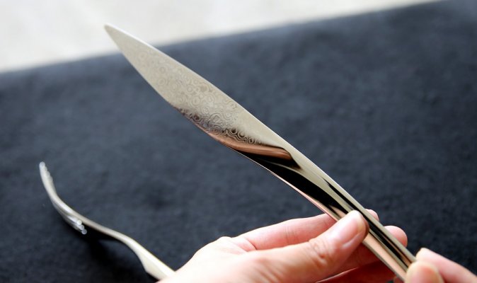 Echizen cutlery, a Japanese traditional craft, a famous steak knife