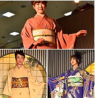 Nishijin-ori Textile, a Japanese traditional craft in Kyoto for Kimono, Kimono show in Nishijin museum in Kyoto