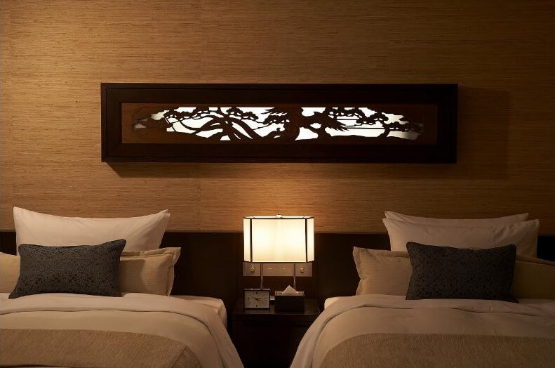 Osaka Ranma: Wood Carved Openwork Panel, used in a bedroom