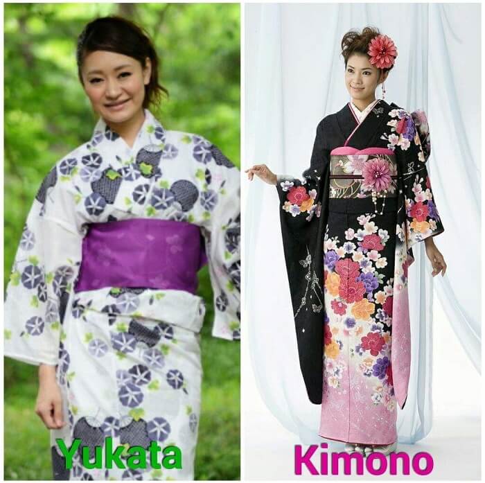 Japanese arts and crafts: traditional cloth Kimono and Yukata