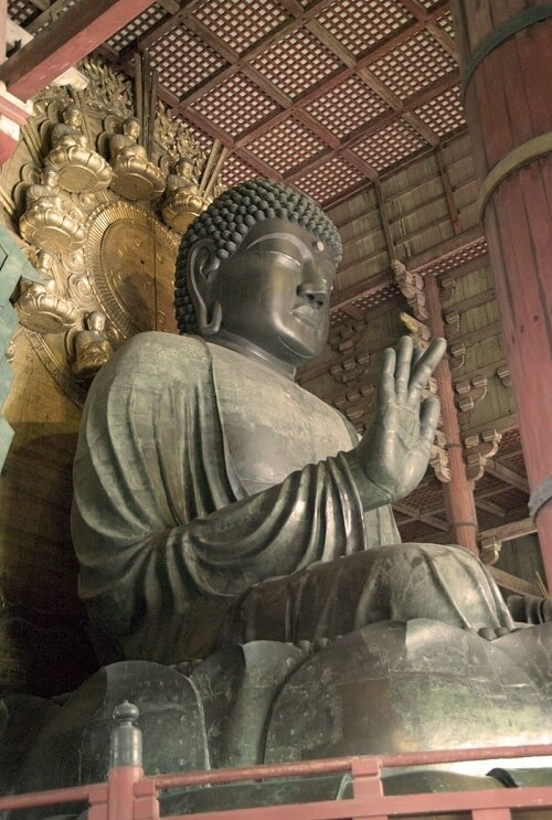 Buddhist Architecture, buddha statue in Todaiji temple