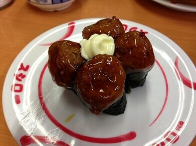 meet bowls in a Sushi restaurant