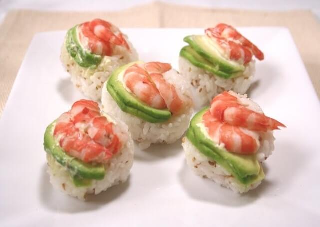 Easy recipe for Temari Sushi, completion of making process served on a plate