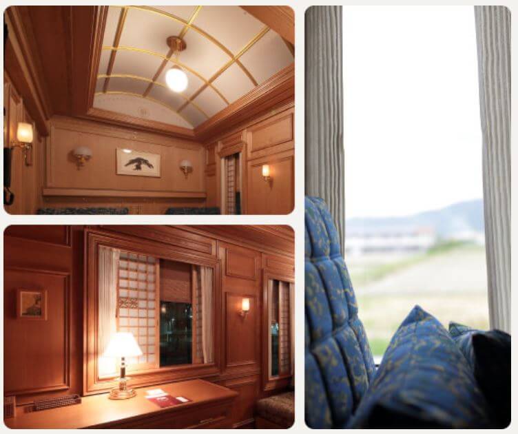 Seven Stars in Kyushu, cruise train of Japan, cabin pictures and sight from window