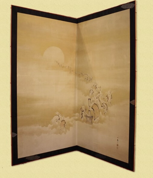 Art framing and repair techniques, a Japanese craftsmanship, painted partition