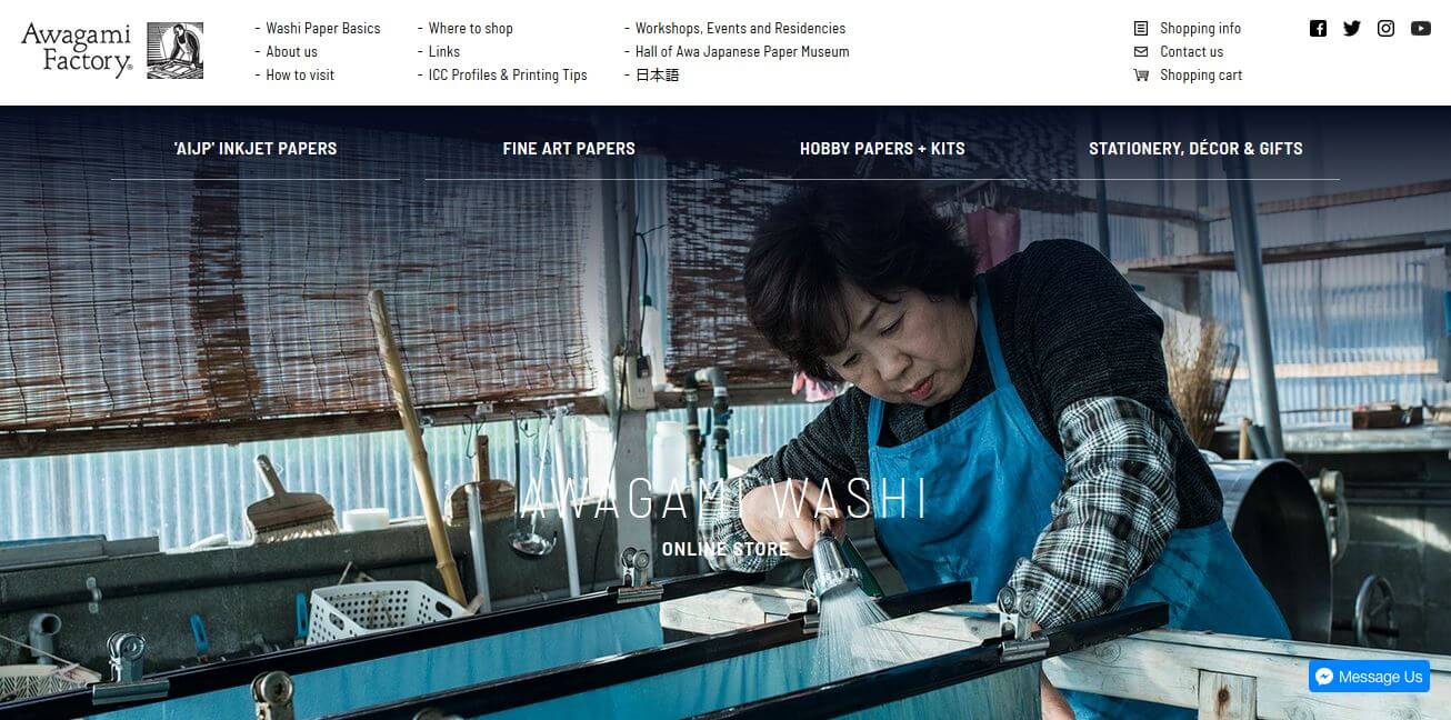 Awa Washi japanese paper, a traditional craft, online shop
