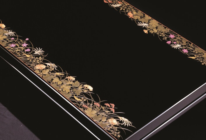 Kagawa lacquerware, a Japanese traditional craft, product made by coloring technique