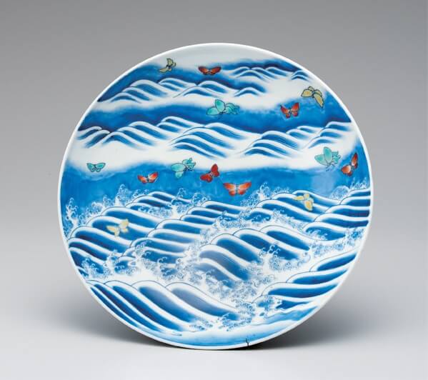 Arita Imari porcelain, a traditional Japanese craft, Iro-Nabeshima style plate