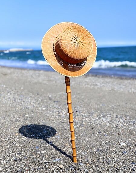 ways of using Japanese bamboo, stick and hat