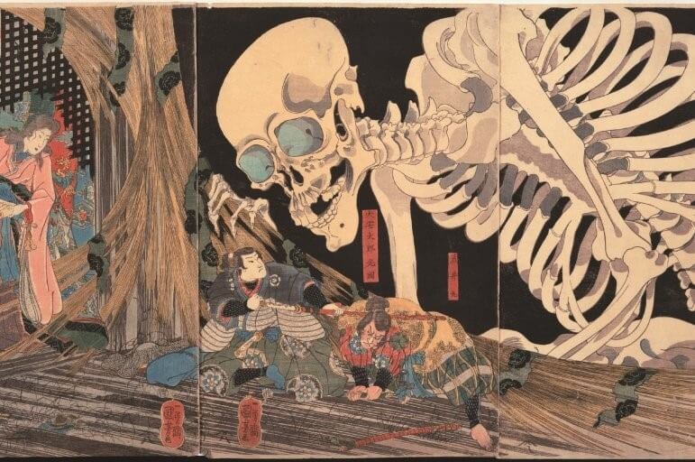 Ukiyo-e about Japanese bamboo