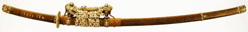 A legendary Japanese sword, national treasure Dojigiri Yasutsuna, in Saya