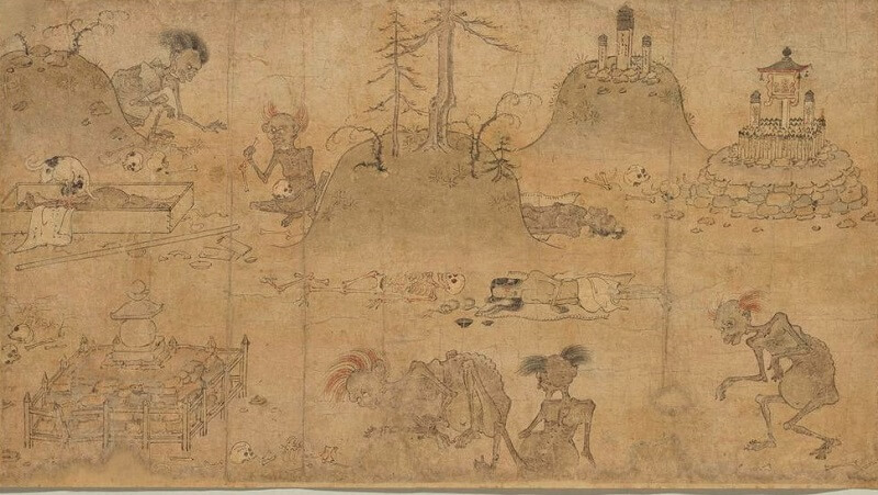 Japanese hanging scroll, a Japanese art, details 2