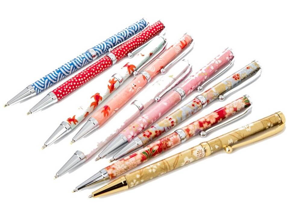 Mino washi ballpoint pens