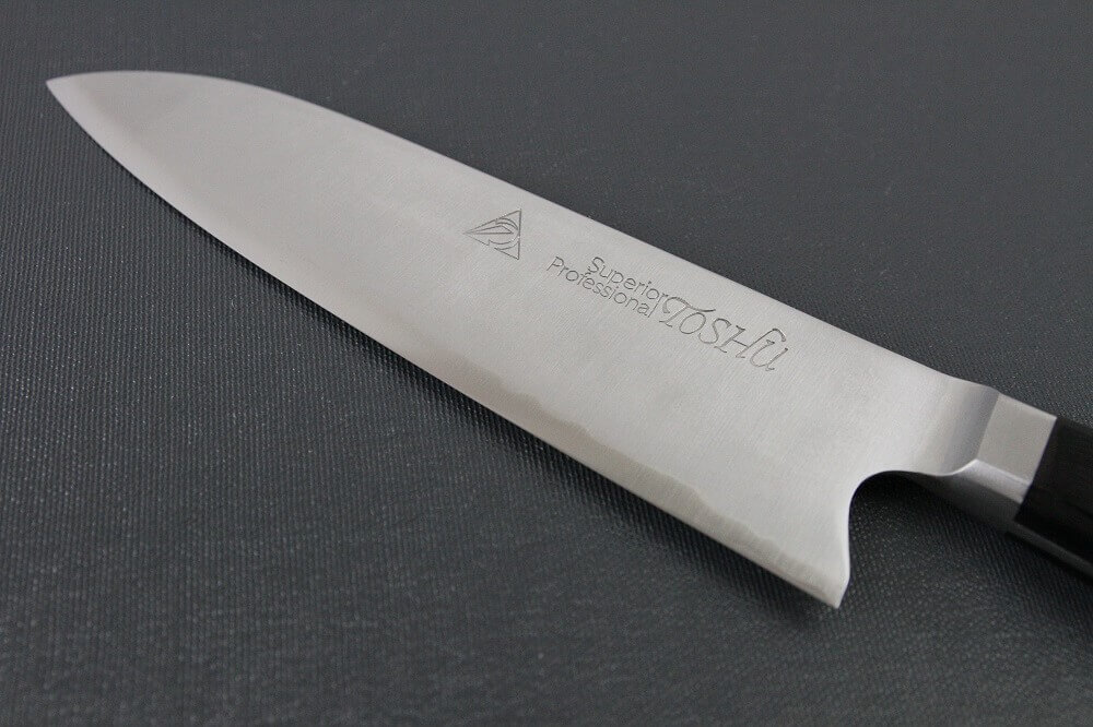 Japanese Santoku knife for professionals and home kitchen, blade