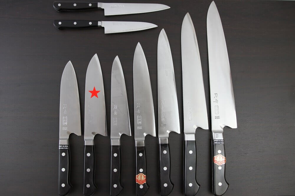 Toshu Special Selection, Damascus Blade Santoku, Octagonal Handle