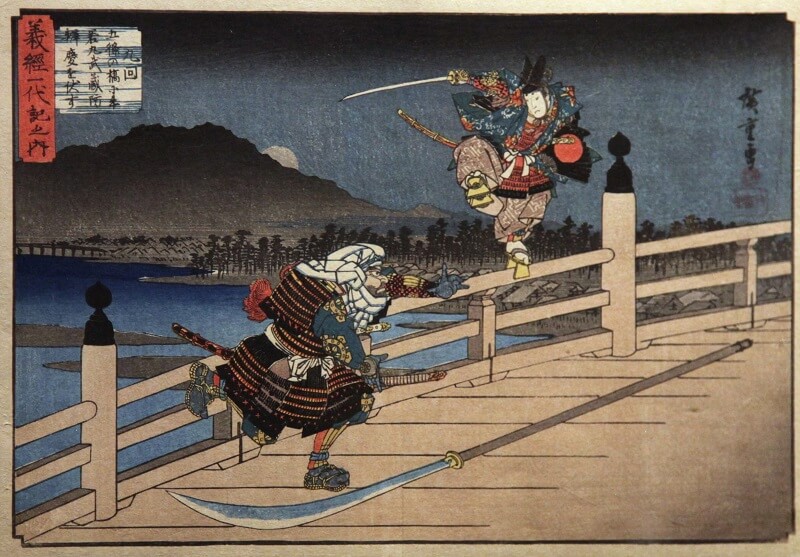 Ukiyo-e, Japanese woodblock print art, benkei