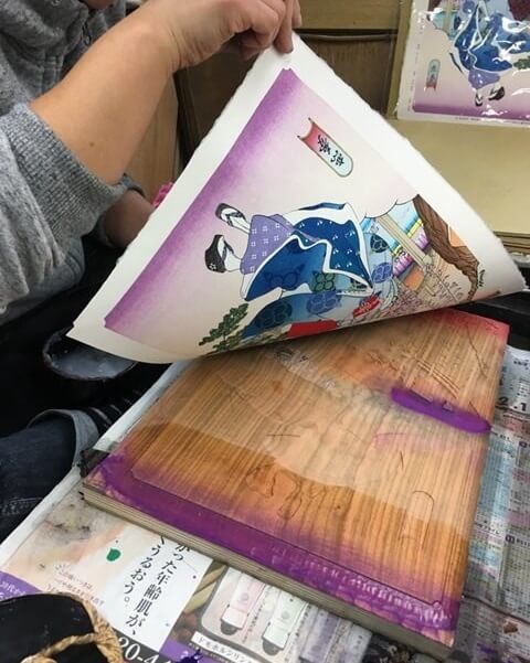 Ukiyo-e, Japanese woodblock print art, making process of printing 2