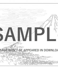 Ukiyo-e coloring sheet, Hokusai 02, sample
