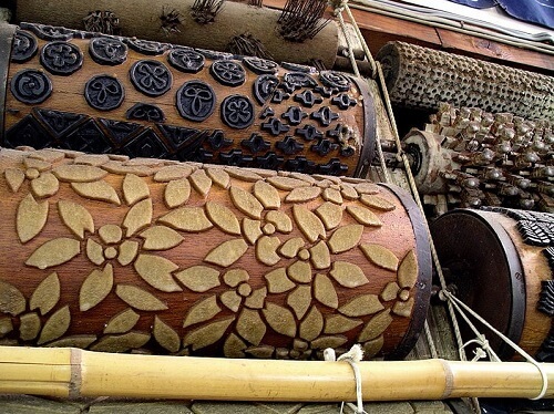 Kyo Yuzen Kimono fabric, a Japanese traditional craft, making equipments