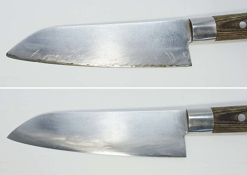 Japanese kitchen knife, comparing blades and edges