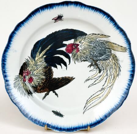 a plate made by an artist affected by Ukiyo-e