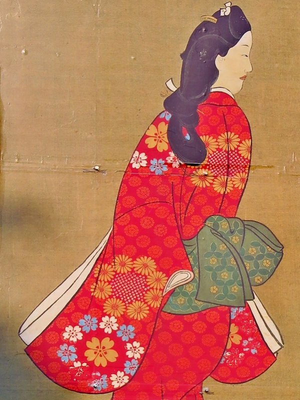 Ukiyo-e Japanese woodblock print by Moronobu Hishikawa, details