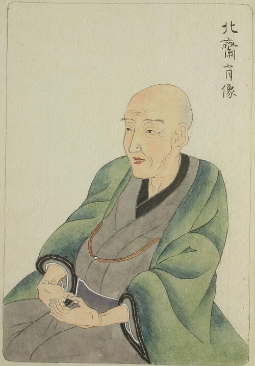 self-drawing of Hokusai Katsushika