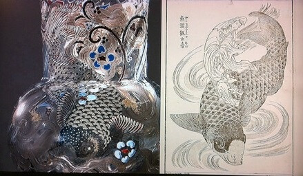 Galle’s glass craft that is affected greatly from Ukiyo-e Japanese woodblock print