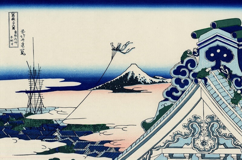 Ukiyo-e, Japanese woodblock print, Mount Fuji by Hokusai